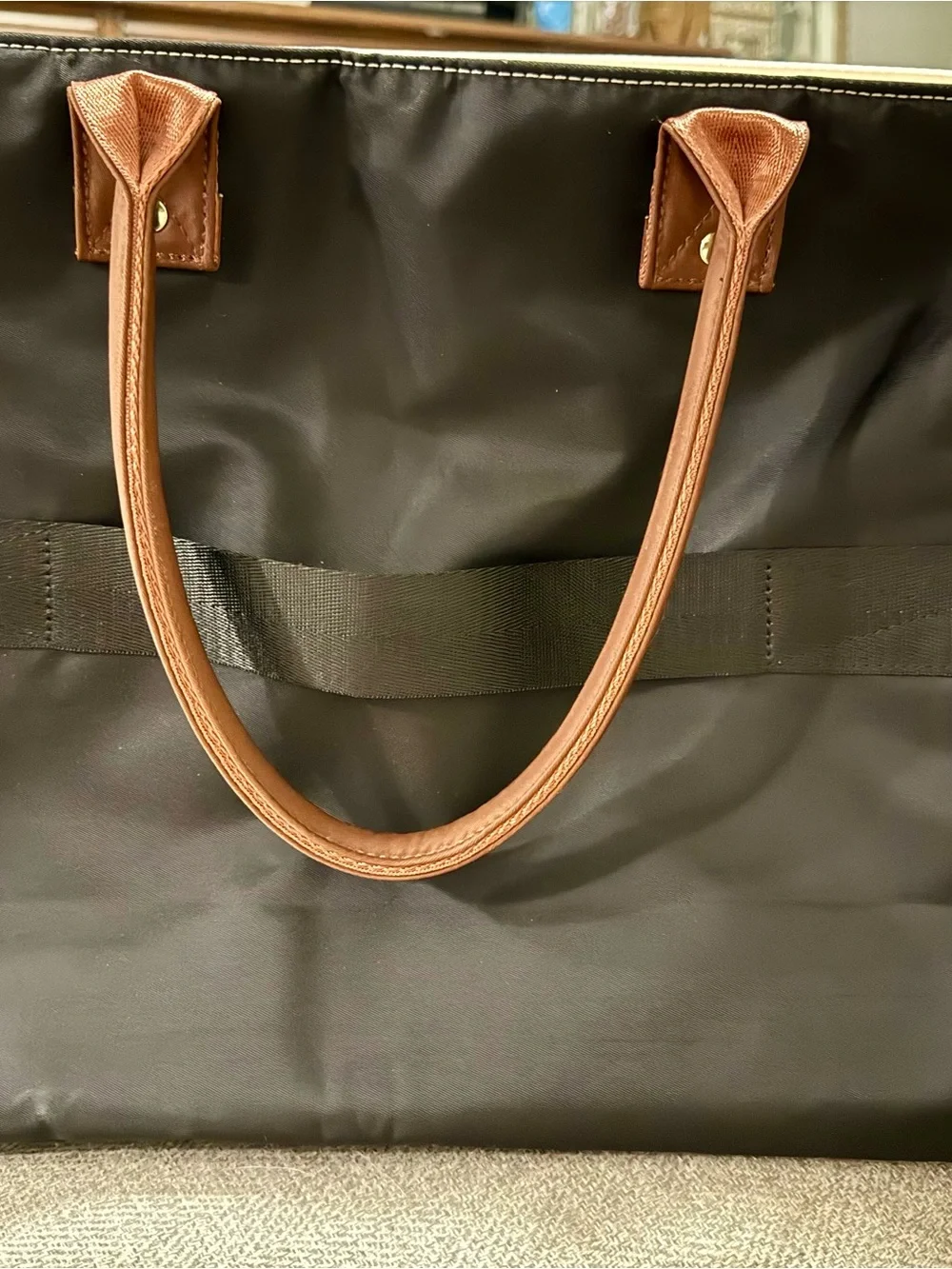 Quilted Brown & Cream Baby Bag Tote by Unknown Brand
